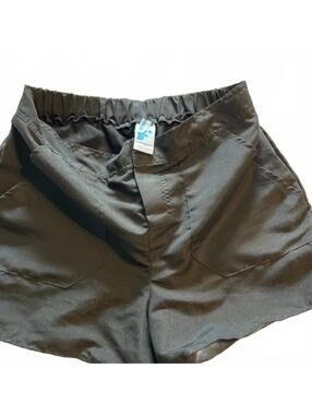 Aquabelle Charcoal Swim Shorts Women’s Elastic Waist Swimwear Modest Beach